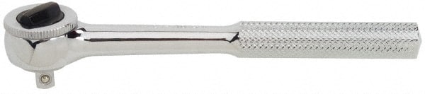 Stanley - 1/4" Drive Round Head Ratchet - Chrome Finish, 7" OAL - Exact Tooling