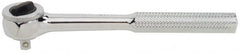 Stanley - 1/4" Drive Round Head Ratchet - Chrome Finish, 7" OAL - Exact Tooling