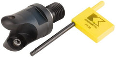 Kennametal - 31.75mm Cutting Diam, 1-1/4" Max Depth of Cut, Modular Connection Indexable Copy End Mill - 2 Inserts, RDHX 1604M0S Insert, KDM Toolholder - Exact Tooling