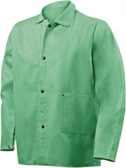 Steiner - Size 2XL Flame Resistant/Retardant Jacket - Green, Cotton, Snaps Closure, 52 to 54" Chest - Exact Tooling