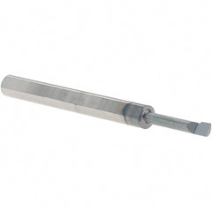 Scientific Cutting Tools - 0.075" Min Bore Diam, 3/8" Max Bore Depth, 1/8 Shank Diam, Radial Relief Boring Bar - Right Hand Cut, Solid Carbide, AlTiN+ Finish - Exact Tooling