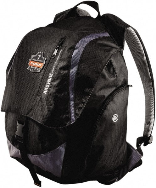 Ergodyne - 4 Pocket, 3600 Cubic Inch, Polyester Back Pack - 15 Inch Wide x 12 Inch Deep x 20 Inch High, Black, Model No. 5143 - Exact Tooling