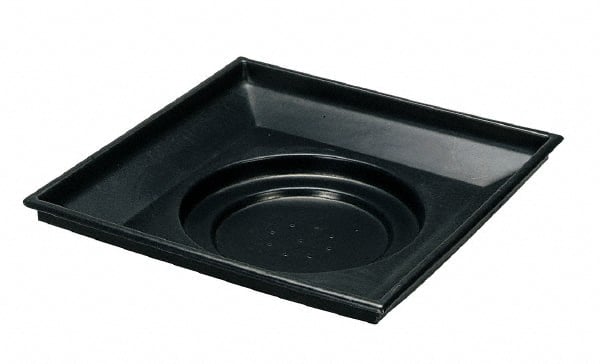 Made in USA - 24" Long x 24" Wide Oil Drain Pan - Polyethelyne - Exact Tooling