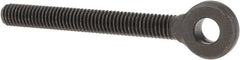 Gibraltar - 3/8-16, External Male Thread, Steel, Eye Hole Head, Rod End - Black Oxide Finish, 3/8" Shank Diam, 3-1/2" Hole Center to End, Grade C-1035 & C-1030, 3/4" Thread Length - Exact Tooling