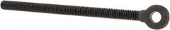 Gibraltar - 3/8-16, External Male Thread, Steel, Eye Hole Head, Rod End - Black Oxide Finish, 3/8" Shank Diam, 6" Hole Center to End, Grade C-1035 & C-1030, 3/4" Thread Length - Exact Tooling