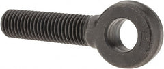 Gibraltar - 3/4-10, External Male Thread, Steel, Eye Hole Head, Rod End - Black Oxide Finish, 3/4" Shank Diam, 3-1/2" Hole Center to End, Grade C-1035 & C-1030, 1-1/2" Thread Length - Exact Tooling