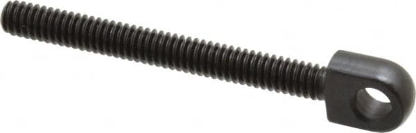 Gibraltar - 1/4-20, 2-5/8" Thread Length, 0.257" Hole Diam, Steel, Jig Latch Bolt - Black Oxide Finish, 1/4" Head Thickness, 2-5/16" Hole Center to End - Exact Tooling