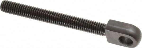 Gibraltar - 3/8-16, 3-3/4" Thread Length, 0.386" Hole Diam, Steel, Jig Latch Bolt - Black Oxide Finish, 3/8" Head Thickness, 3-3/16" Hole Center to End - Exact Tooling