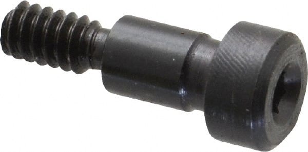 Gibraltar - 1/4" Shoulder Diam x 3/8" Shoulder Length, #10-24 UNC, Hex Socket Shoulder Screw - 1137 Steel, Black Oxide Finish, 3/16" Head Height x 3/8" Head Diam - Exact Tooling