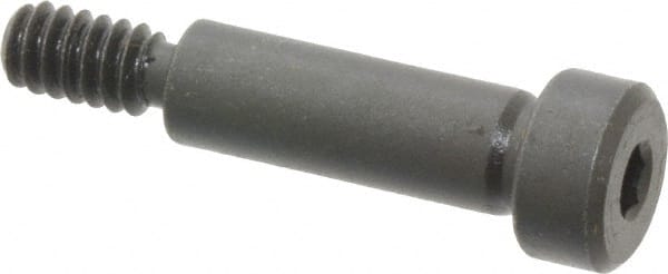 Gibraltar - 1/4" Shoulder Diam x 3/4" Shoulder Length, #10-24 UNC, Hex Socket Shoulder Screw - 1137 Steel, Black Oxide Finish, 3/16" Head Height x 3/8" Head Diam - Exact Tooling