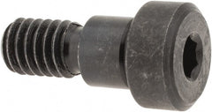 Gibraltar - 3/8" Shoulder Diam x 5/16" Shoulder Length, 5/16-18 UNC, Hex Socket Shoulder Screw - 1137 Steel, Black Oxide Finish, 1/4" Head Height x 9/16" Head Diam - Exact Tooling