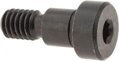 Gibraltar - 3/8" Shoulder Diam x 3/8" Shoulder Length, 5/16-18 UNC, Hex Socket Shoulder Screw - 1137 Steel, Black Oxide Finish, 1/4" Head Height x 9/16" Head Diam - Exact Tooling