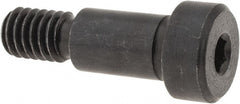 Gibraltar - 3/8" Shoulder Diam x 5/8" Shoulder Length, 5/16-18 UNC, Hex Socket Shoulder Screw - 1137 Steel, Black Oxide Finish, 1/4" Head Height x 9/16" Head Diam - Exact Tooling