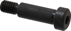 Gibraltar - 3/8" Shoulder Diam x 1" Shoulder Length, 5/16-18 UNC, Hex Socket Shoulder Screw - 1137 Steel, Black Oxide Finish, 1/4" Head Height x 9/16" Head Diam - Exact Tooling
