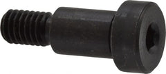 Gibraltar - 1/2" Shoulder Diam x 3/4" Shoulder Length, 3/8-16 UNC, Hex Socket Shoulder Screw - 1137 Steel, Black Oxide Finish, 5/16" Head Height x 3/4" Head Diam - Exact Tooling