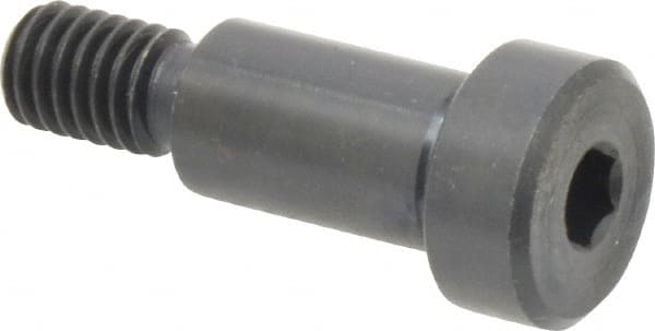 Gibraltar - 1/2" Shoulder Diam x 7/8" Shoulder Length, 3/8-16 UNC, Hex Socket Shoulder Screw - 1137 Steel, Black Oxide Finish, 5/16" Head Height x 3/4" Head Diam - Exact Tooling