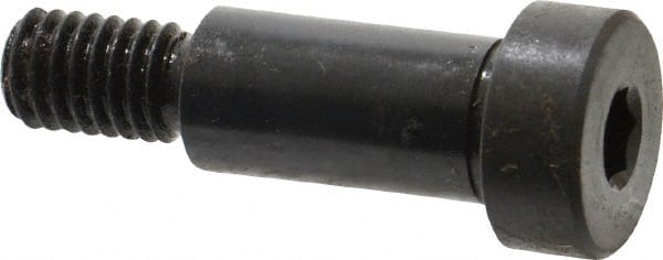 Gibraltar - 1/2" Shoulder Diam x 1" Shoulder Length, 3/8-16 UNC, Hex Socket Shoulder Screw - 1137 Steel, Black Oxide Finish, 5/16" Head Height x 3/4" Head Diam - Exact Tooling