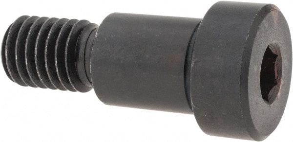 Gibraltar - 5/8" Shoulder Diam x 3/4" Shoulder Length, 1/2-13 UNC, Hex Socket Shoulder Screw - 1137 Steel, Black Oxide Finish, 3/8" Head Height x 7/8" Head Diam - Exact Tooling