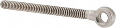 Gibraltar - 1/4-20, External Male Thread, Stainless Steel, Eye Hole Head, Rod End - Uncoated, 1/4" Shank Diam, 3" Hole Center to End, Grade 304, 2-1/2" Thread Length - Exact Tooling