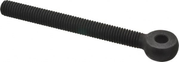 Gibraltar - 1/2-13, External Male Thread, Alloy Steel, Eye Hole Head, Rod End - Black Oxide Finish, 3/8" Shank Diam, 5" Hole Center to End, 4-1/2" Thread Length - Exact Tooling