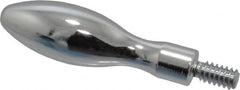 Gibraltar - 10-24 Threaded Stem, Fixed Handwheel & Machine Handle - Carbon Steel Bulb Shape Handle, 3/8" Long Carbon Steel Stem, 1-11/16" Handle Length, 2-1/16" OAL - Exact Tooling