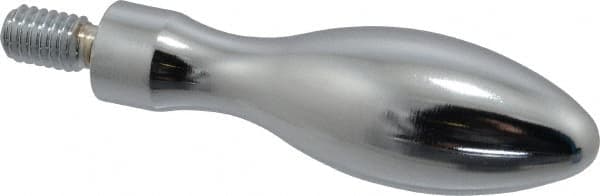Gibraltar - 5/16-18 Threaded Stem, Fixed Handwheel & Machine Handle - Carbon Steel Bulb Shape Handle, 9/16" Long Carbon Steel Stem, 2-5/8" Handle Length, 3-3/16" OAL - Exact Tooling
