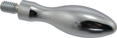 Gibraltar - 5/16-18 Threaded Stem, Fixed Handwheel & Machine Handle - Carbon Steel Bulb Shape Handle, 9/16" Long Carbon Steel Stem, 2-5/8" Handle Length, 3-3/16" OAL - Exact Tooling