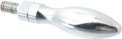 Gibraltar - 1/4-20 Threaded Stem, Revolving Handwheel & Machine Handle - Carbon Steel Bulb Shape Handle, 1/2" Long Carbon Steel Stem, 2-1/4" Handle Length, 2-3/4" OAL - Exact Tooling