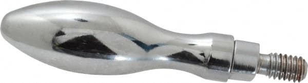 Gibraltar - 5/16-18 Threaded Stem, Revolving Handwheel & Machine Handle - Carbon Steel Bulb Shape Handle, 9/16" Long Carbon Steel Stem, 2-13/16" Handle Length, 3-3/8" OAL - Exact Tooling