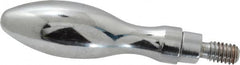 Gibraltar - 5/16-18 Threaded Stem, Revolving Handwheel & Machine Handle - Carbon Steel Bulb Shape Handle, 9/16" Long Carbon Steel Stem, 2-13/16" Handle Length, 3-3/8" OAL - Exact Tooling