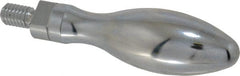 Gibraltar - 3/8-16 Threaded Stem, Revolving Handwheel & Machine Handle - Carbon Steel Bulb Shape Handle, 11/16" Long Carbon Steel Stem, 3-3/8" Handle Length, 4-1/16" OAL - Exact Tooling