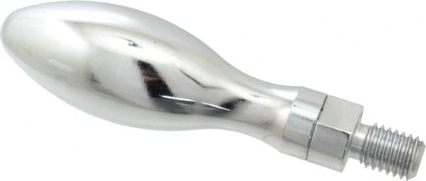 Gibraltar - 1/2-13 Threaded Stem, Revolving Handwheel & Machine Handle - Carbon Steel Bulb Shape Handle, 13/16" Long Carbon Steel Stem, 4" Handle Length, 4-13/16" OAL - Exact Tooling