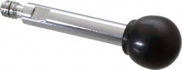 Gibraltar - 1/4-20 Stem, 3/4" Knob Diam, 0.31" Shaft Diam, Gear Lever Arm with Ball Knob - 3/8" Thread Length, 2.3" Handle Length, Steel Shaft, Phenolic Knob - Exact Tooling