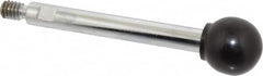 Gibraltar - 1/4-20 Stem, 3/4" Knob Diam, 5/16" Shaft Diam, Gear Lever Arm with Ball Knob - 3/8" Thread Length, 3.1" Handle Length, Steel Shaft, Phenolic Knob - Exact Tooling