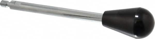 Gibraltar - 1/4-20 Stem, 1" Knob Diam, 0.31" Shaft Diam, Gear Lever Arm with Oval Knob - 3/8" Thread Length, 4.9" Handle Length, Steel Shaft, Phenolic Knob - Exact Tooling