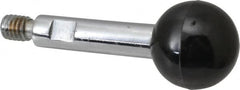 Gibraltar - 5/16-18 Stem, 1" Knob Diam, 0.39" Shaft Diam, Gear Lever Arm with Ball Knob - 7/16" Thread Length, 2.4" Handle Length, Steel Shaft, Phenolic Knob - Exact Tooling