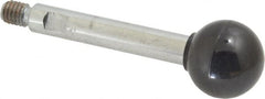 Gibraltar - 5/16-18 Stem, 1" Knob Diam, 3/8" Shaft Diam, Gear Lever Arm with Ball Knob - 7/16" Thread Length, 3.1" Handle Length, Steel Shaft, Phenolic Knob - Exact Tooling