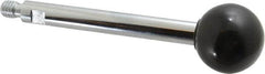 Gibraltar - 3/8-16 Stem, 1-3/8" Knob Diam, 1/2" Shaft Diam, Gear Lever Arm with Ball Knob - 1/2" Thread Length, 4.8" Handle Length, Steel Shaft, Phenolic Knob - Exact Tooling