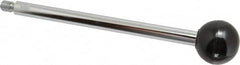 Gibraltar - 3/8-16 Stem, 1-3/8" Knob Diam, 0.47" Shaft Diam, Gear Lever Arm with Ball Knob - 1/2" Thread Length, 7.1" Handle Length, Steel Shaft, Phenolic Knob - Exact Tooling