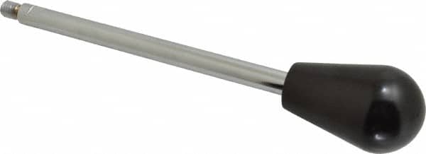 Gibraltar - 3/8-16 Stem, 1-5/8" Knob Diam, 0.47" Shaft Diam, Gear Lever Arm with Oval Knob - 1/2" Thread Length, 8-1/2" Handle Length, Steel Shaft, Phenolic Knob - Exact Tooling