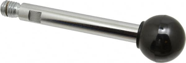 Gibraltar - 1/2-13 Stem, 1-3/8" Knob Diam, 9/16" Shaft Diam, Gear Lever Arm with Ball Knob - 5/8" Thread Length, 5" Handle Length, Steel Shaft, Phenolic Knob - Exact Tooling