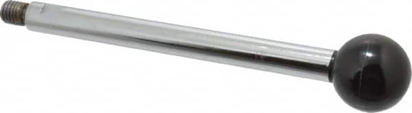 Gibraltar - 1/2-13 Stem, 1-1/2" Knob Diam, 5/8" Shaft Diam, Gear Lever Arm with Ball Knob - 5/8" Thread Length, 7.9" Handle Length, Steel Shaft, Phenolic Knob - Exact Tooling