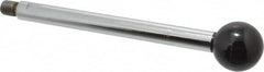 Gibraltar - 1/2-13 Stem, 1-1/2" Knob Diam, 5/8" Shaft Diam, Gear Lever Arm with Ball Knob - 5/8" Thread Length, 7.9" Handle Length, Steel Shaft, Phenolic Knob - Exact Tooling