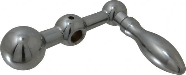 Gibraltar - 9/16" Hub Diam x 9/16" Hub Height Revolving Crank Handle - 5/16" Reamed Bore, 1" Knob Diam, 2-3/4" High, 2-1/2" Center to Center, Steel - Exact Tooling