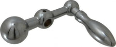 Gibraltar - 9/16" Hub Diam x 9/16" Hub Height Revolving Crank Handle - 5/16" Reamed Bore, 1" Knob Diam, 2-3/4" High, 2-1/2" Center to Center, Steel - Exact Tooling