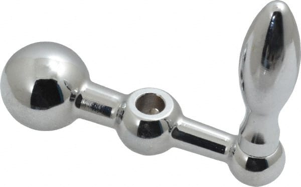 Gibraltar - 9/16" Hub Diam x 9/16" Hub Height Solid Crank Handle - 5/16" Reamed Bore, 1" Knob Diam, 2-9/16" High, 2-1/2" Center to Center, Steel - Exact Tooling