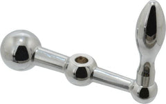 Gibraltar - 11/16" Hub Diam x 11/16" Hub Height Solid Crank Handle - 3/8" Reamed Bore, 1-1/4" Knob Diam, 3-1/4" High, 4" Center to Center, Steel - Exact Tooling