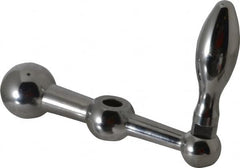 Gibraltar - 7/8" Hub Diam x 7/8" Hub Height Revolving Crank Handle - 1/2" Reamed Bore, 1-1/2" Knob Diam, 4-3/16" High, 5" Center to Center, Steel - Exact Tooling