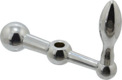 Gibraltar - 7/8" Hub Diam x 7/8" Hub Height Solid Crank Handle - 1/2" Reamed Bore, 1-1/2" Knob Diam, 3-15/16" High, 5" Center to Center, Steel - Exact Tooling