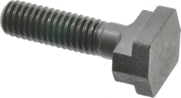 Gibraltar - 3/8-16, 1" Thread Length, 3/8" Slot Width, Black Oxide, Steel T Slot Bolt - 1-1/2" Length Under Head, Grade 5, 11/16" Head Width x 3/16" Head Height - Exact Tooling